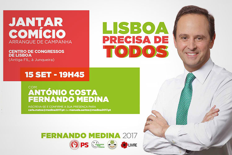 Jantar/Comício de arranque da campanha em Lisboa